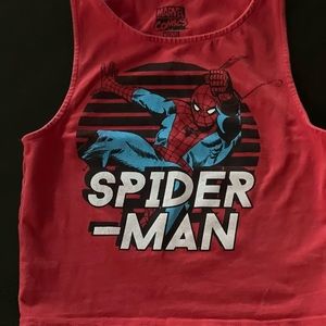 ❤️NEVER WORN❤️ Spider-Man crop top. Size: SM